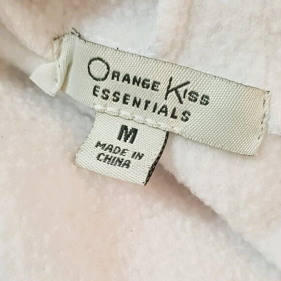 Orange Kiss Women's White Hoodie M Take the Risk with Red Heart - Picture 8 of 10